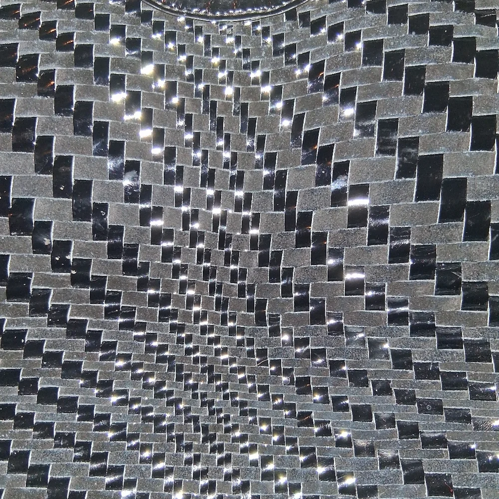 Cole Haan Black Woven Patent Shoulder Tote - Picture 8 of 16